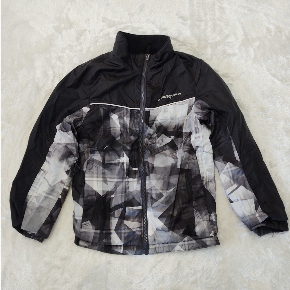 ZeroXposur Kids Boys Black Gray Full Zip Fleece Lined‎ Jacket Size 10/12 Coat